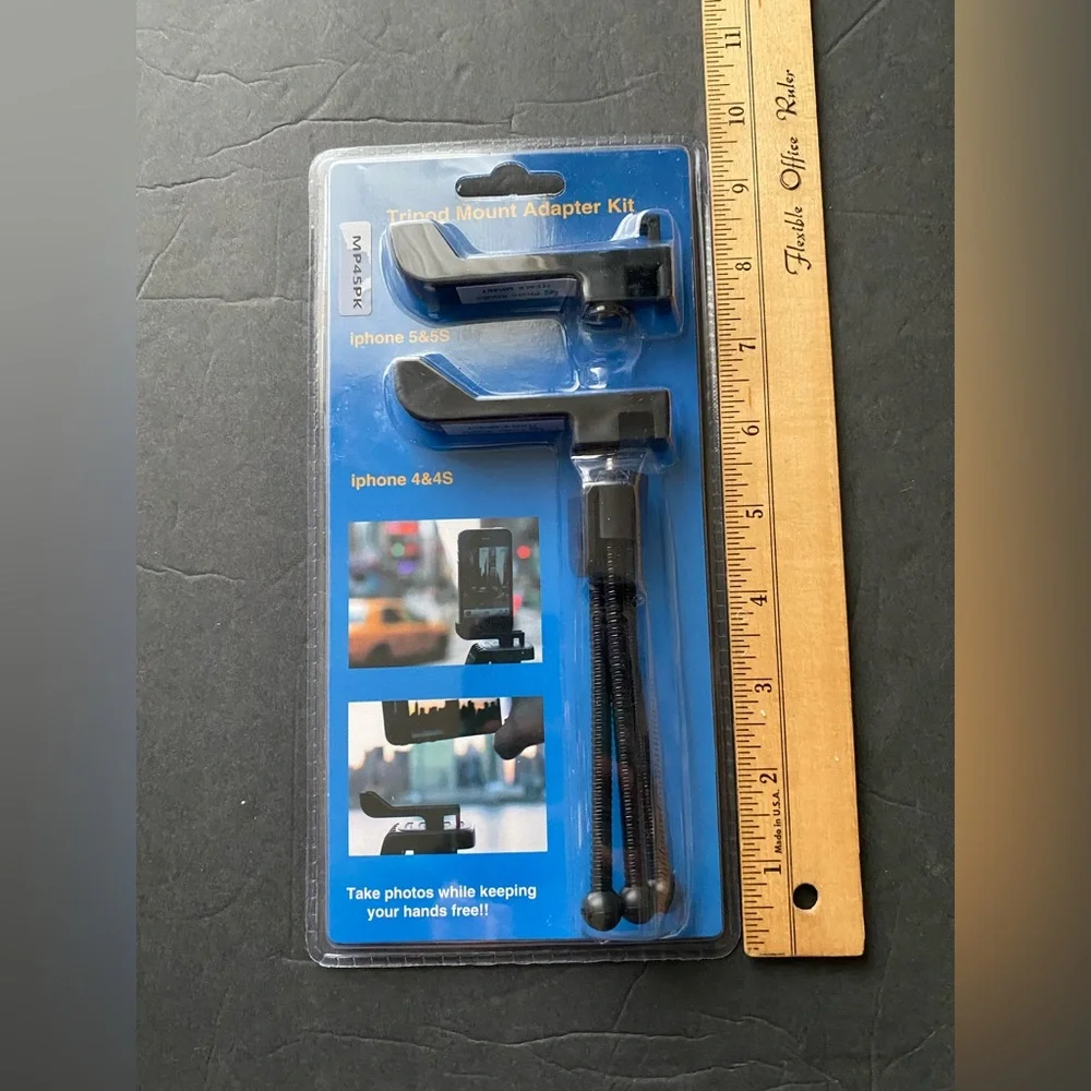 Tripod Mount Adapter Kit iPhone 4 & 4S and 5 & 5S NOS MP45PK